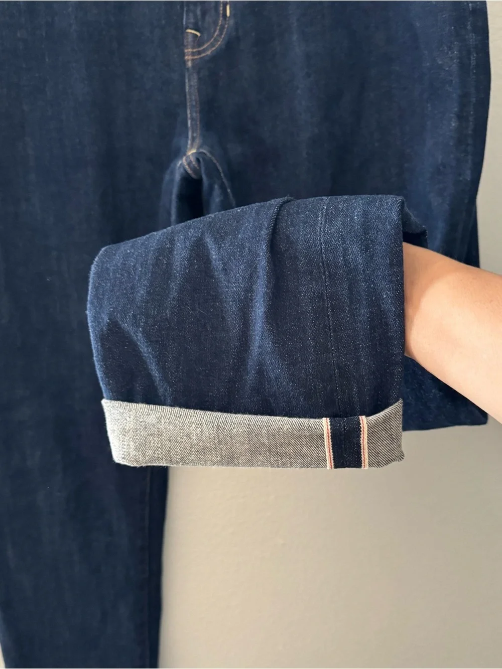 Flint & Tinder Athletic Tapered Selvedge Jean 33 x 31 Dark Denim Classic Minimal